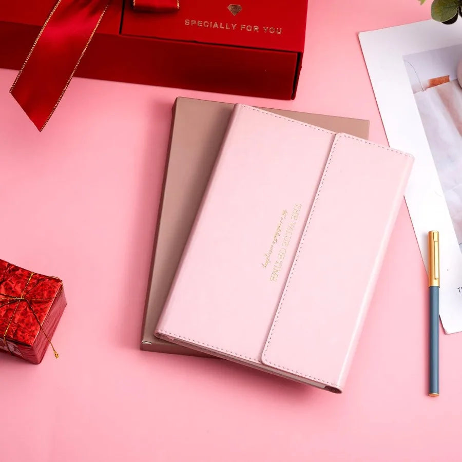 Magnetic Jourl for Women and Girls A5 Leather Hardcover Jourling Notebook 224 Pages 100 Gsm Thick Paper Lined Mood Tracker Jour