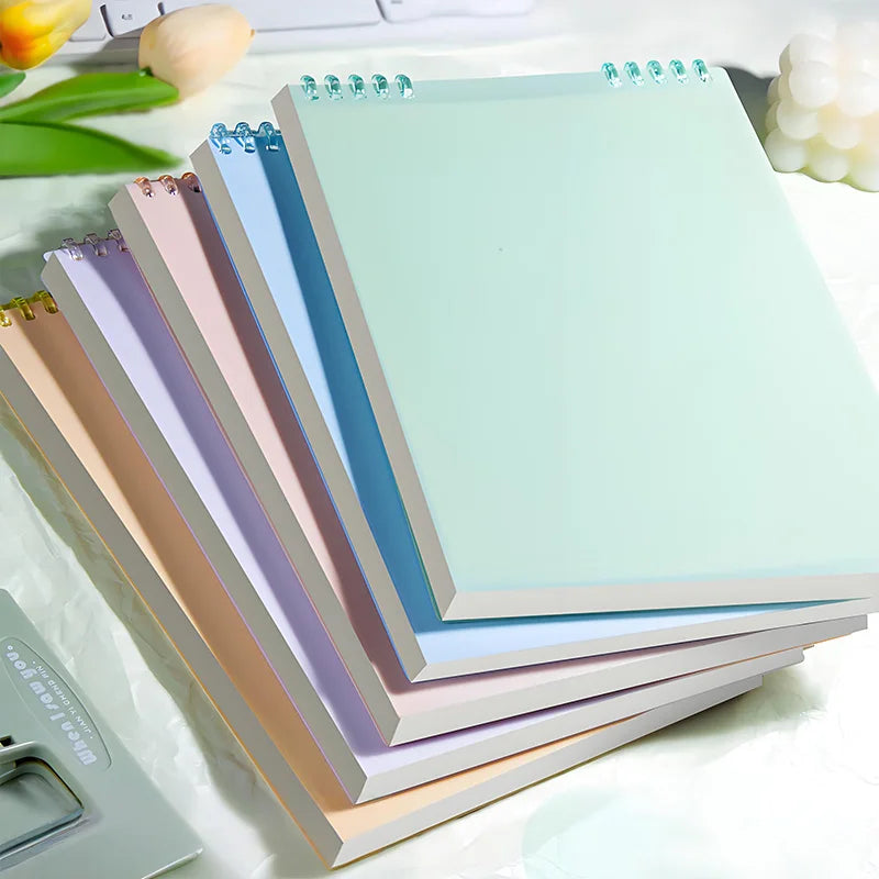 Top Flip Loose Leaf Notebook Foldable Double Sided Writing No Ink Bleed School Office Notes Journal Planner Daily Event Record