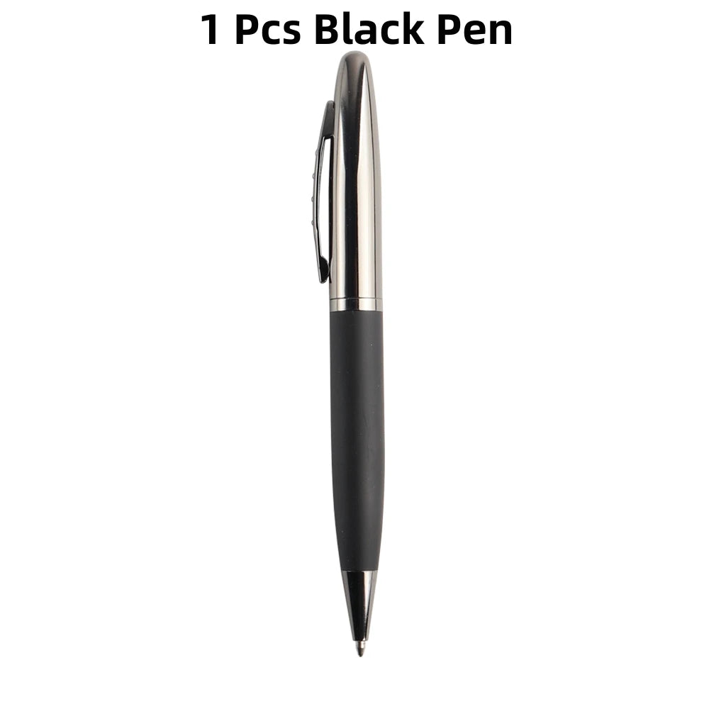 Metal Ballpoint Pen Stainless Steel Material Creative Pen Holder Rotating Style Ball Pens For School Office Gift Pen